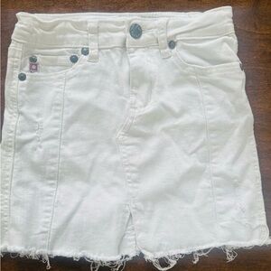 AG Kids Adriano Goldschmied White Denim Skirt- Girls 7/8